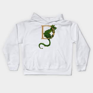 Green Dragon Letter D 2023 Kids Hoodie